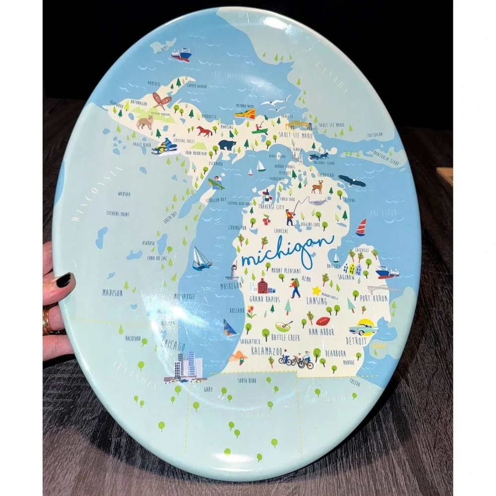 Michigan Map Decorative Plate – Galleyware Co. 11
